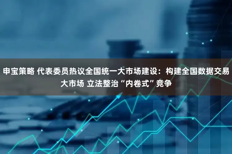 申宝策略 代表委员热议全国统一大市场建设：构建全国数据交易大市场 立法整治“内卷式”竞争