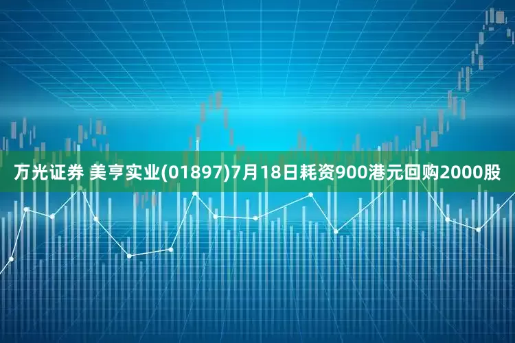 万光证券 美亨实业(01897)7月18日耗资900港元回购2000股