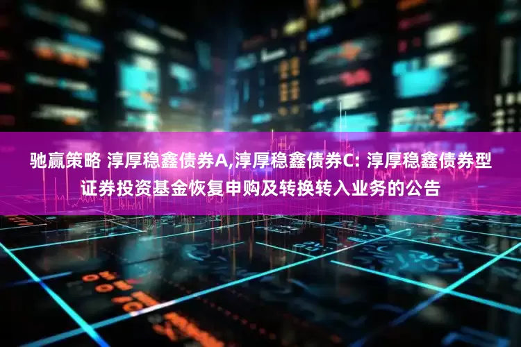 驰赢策略 淳厚稳鑫债券A,淳厚稳鑫债券C: 淳厚稳鑫债券型证券投资基金恢复申购及转换转入业务的公告